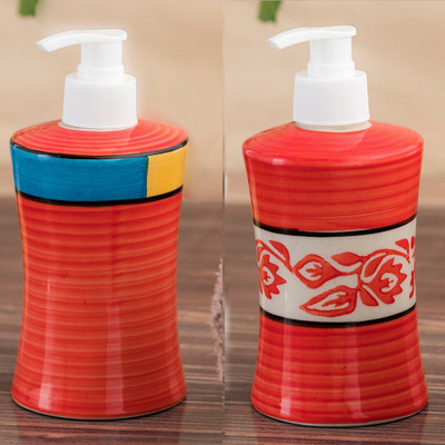 

Sforzi Ceramic soap dispenser combo 250 ml Lotion, Shampoo, Soap Dispenser(Multicolor)