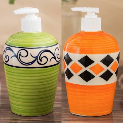 

Sforzi Ceramic soap dispenser combo 450 ml Lotion, Shampoo, Soap Dispenser(Multicolor)