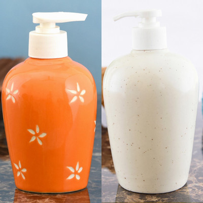 

Sforzi Ceramic soap dispenser combo 700 ml Lotion, Shampoo, Soap Dispenser(Multicolor)