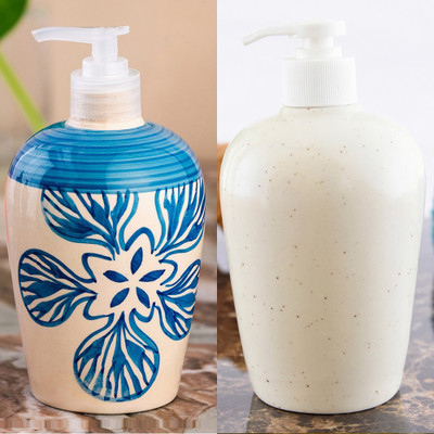 

Sforzi Ceramic soap dispenser combo 450 ml Lotion, Shampoo, Soap Dispenser(Multicolor)