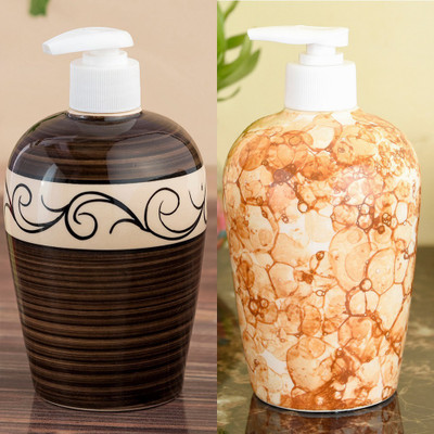 

Sforzi Ceramic soap dispenser combo 450 ml Lotion, Shampoo, Soap Dispenser(Multicolor)