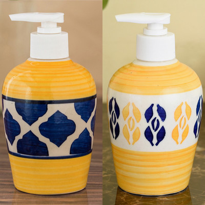 

Sforzi Ceramic soap dispenser combo 250 ml Lotion, Shampoo, Soap Dispenser(Multicolor)