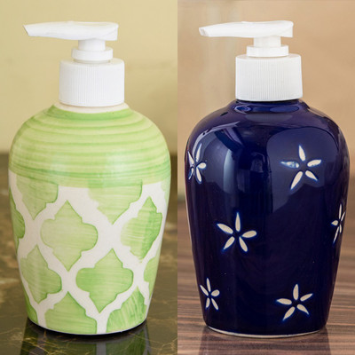 

Sforzi Ceramic soap dispenser combo 250 ml Lotion, Shampoo, Soap Dispenser(Multicolor)