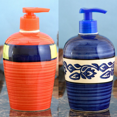 

Sforzi Ceramic soap dispenser combo 450 ml Lotion, Shampoo, Soap Dispenser(Multicolor)