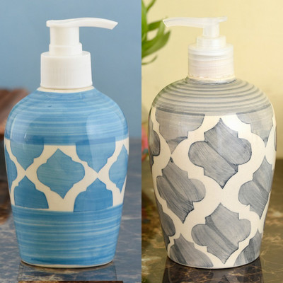 

Sforzi Ceramic soap dispenser combo 700 ml Lotion, Shampoo, Soap Dispenser(Multicolor)