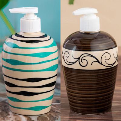 

Sforzi Ceramic soap dispenser combo 450 ml Lotion, Shampoo, Soap Dispenser(Multicolor)