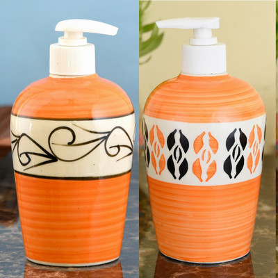 

Sforzi Ceramic soap dispenser combo 450 ml Lotion, Shampoo, Soap Dispenser(Multicolor)