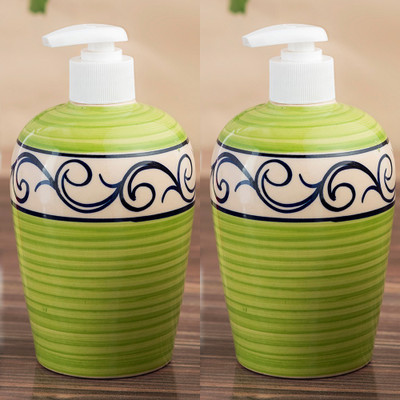 

Sforzi Ceramic soap dispenser combo 450 ml Lotion, Shampoo, Soap Dispenser(Multicolor)
