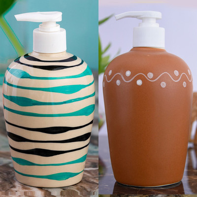 

Sforzi Ceramic soap dispenser combo 450 ml Lotion, Shampoo, Soap Dispenser(Multicolor)