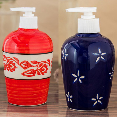 

Sforzi Ceramic soap dispenser combo 250 ml Lotion, Shampoo, Soap Dispenser(Multicolor)