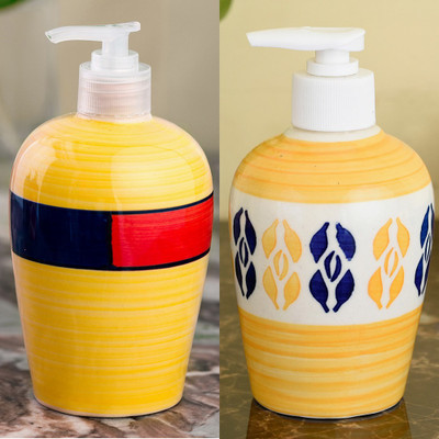 

Sforzi Ceramic soap dispenser combo 700 ml Lotion, Shampoo, Soap Dispenser(Multicolor)