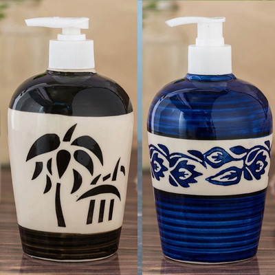 

Sforzi Ceramic soap dispenser combo 450 ml Lotion, Shampoo, Soap Dispenser(Multicolor)