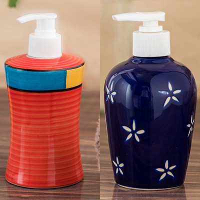 

Sforzi Ceramic soap dispenser combo 250 ml Lotion, Shampoo, Soap Dispenser(Multicolor)