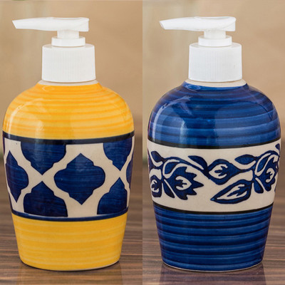 

Sforzi Ceramic soap dispenser combo 250 ml Lotion, Shampoo, Soap Dispenser(Multicolor)
