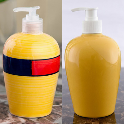 

Sforzi Ceramic soap dispenser combo 450 ml Lotion, Shampoo, Soap Dispenser(Multicolor)