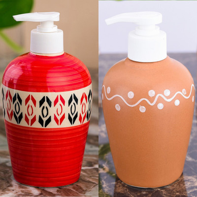 

Sforzi Ceramic soap dispenser combo 700 ml Lotion, Shampoo, Soap Dispenser(Multicolor)