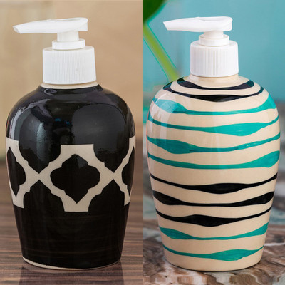 

Sforzi Ceramic soap dispenser combo 700 ml Lotion, Shampoo, Soap Dispenser(Multicolor)