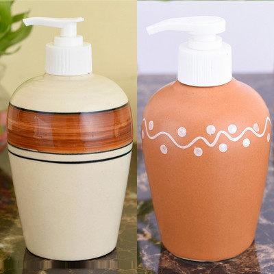 

Sforzi Ceramic soap dispenser combo 700 ml Lotion, Shampoo, Soap Dispenser(Multicolor)