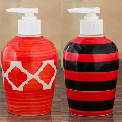 

Sforzi Ceramic soap dispenser combo 250 ml Lotion, Shampoo, Soap Dispenser(Multicolor)
