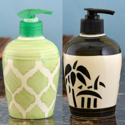 

Sforzi Ceramic soap dispenser combo 250 ml Lotion, Shampoo, Soap Dispenser(Multicolor)