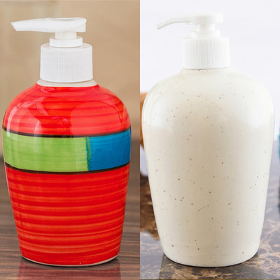 

Sforzi Ceramic soap dispenser combo 700 ml Lotion, Shampoo, Soap Dispenser(Multicolor)