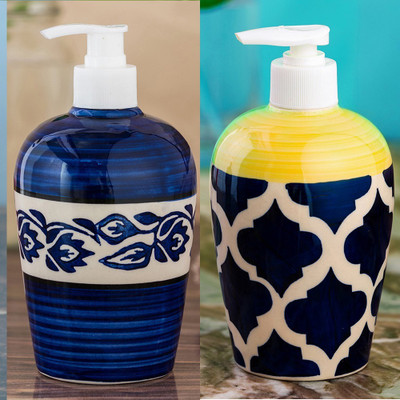 

Sforzi Ceramic soap dispenser combo 450 ml Lotion, Shampoo, Soap Dispenser(Multicolor)