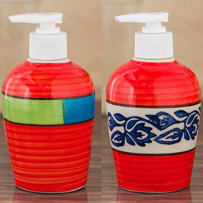 

Sforzi Ceramic soap dispenser combo 250 ml Lotion, Shampoo, Soap Dispenser(Multicolor)