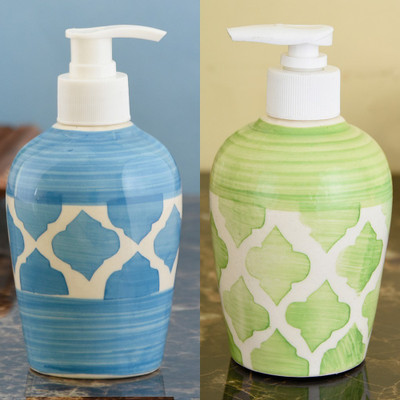 

Sforzi Ceramic soap dispenser combo 250 ml Lotion, Shampoo, Soap Dispenser(Multicolor)