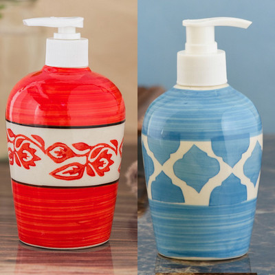 

Sforzi Ceramic soap dispenser combo 250 ml Lotion, Shampoo, Soap Dispenser(Multicolor)