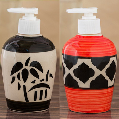

Sforzi Ceramic soap dispenser combo 250 ml Lotion, Shampoo, Soap Dispenser(Multicolor)