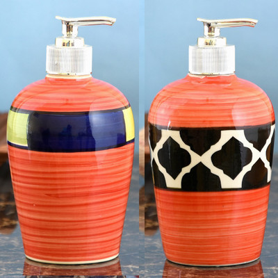 

Sforzi Ceramic soap dispenser combo 450 ml Lotion, Shampoo, Soap Dispenser(Multicolor)