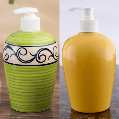

Sforzi Ceramic soap dispenser combo 450 ml Lotion, Shampoo, Soap Dispenser(Multicolor)