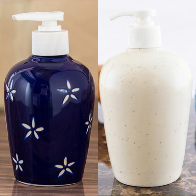 

Sforzi Ceramic soap dispenser combo 700 ml Lotion, Shampoo, Soap Dispenser(Multicolor)