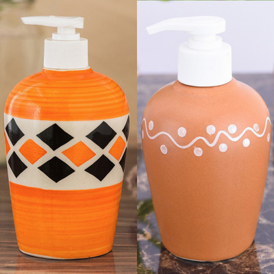 

Sforzi Ceramic soap dispenser combo 700 ml Lotion, Shampoo, Soap Dispenser(Multicolor)