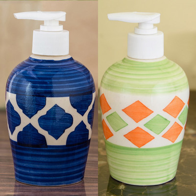 

Sforzi Ceramic soap dispenser combo 250 ml Lotion, Shampoo, Soap Dispenser(Multicolor)