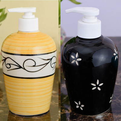 

Sforzi Ceramic soap dispenser combo 700 ml Lotion, Shampoo, Soap Dispenser(Multicolor)