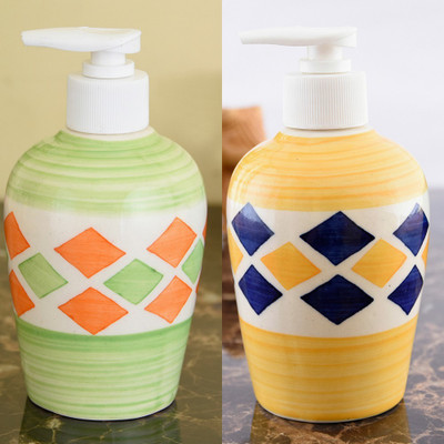 

Sforzi Ceramic soap dispenser combo 250 ml Lotion, Shampoo, Soap Dispenser(Multicolor)