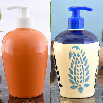

Sforzi Ceramic soap dispenser combo 450 ml Lotion, Shampoo, Soap Dispenser(Multicolor)