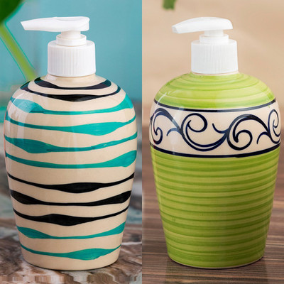 

Sforzi Ceramic soap dispenser combo 450 ml Lotion, Shampoo, Soap Dispenser(Multicolor)