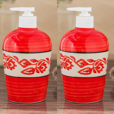 

Sforzi Ceramic soap dispenser combo 250 ml Lotion, Shampoo, Soap Dispenser(Multicolor)