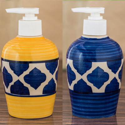 

Sforzi Ceramic soap dispenser combo 250 ml Lotion, Shampoo, Soap Dispenser(Multicolor)