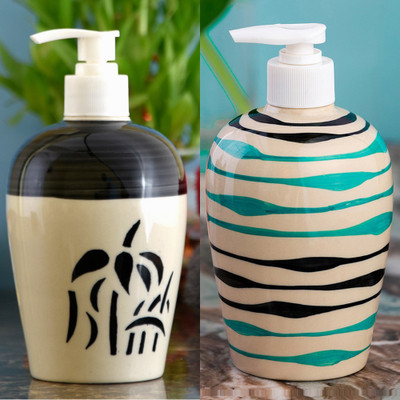 

Sforzi Ceramic soap dispenser combo 450 ml Lotion, Shampoo, Soap Dispenser(Multicolor)