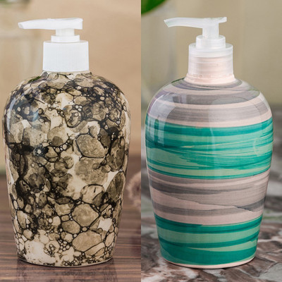 

Sforzi Ceramic soap dispenser combo 450 ml Lotion, Shampoo, Soap Dispenser(Multicolor)