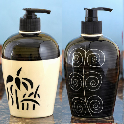 

Sforzi Ceramic soap dispenser combo 450 ml Lotion, Shampoo, Soap Dispenser(Multicolor)