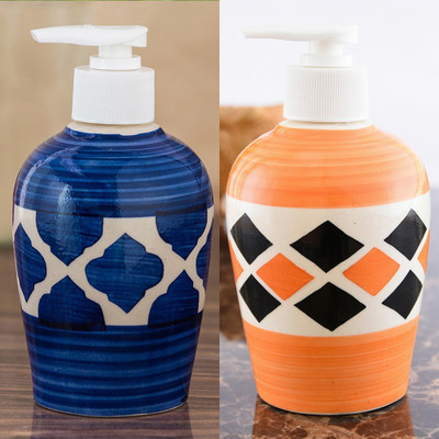 

Sforzi Ceramic soap dispenser combo 250 ml Lotion, Shampoo, Soap Dispenser(Multicolor)