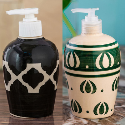 

Sforzi Ceramic soap dispenser combo 700 ml Lotion, Shampoo, Soap Dispenser(Multicolor)
