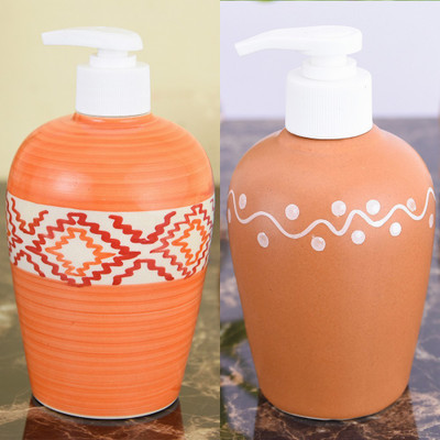 

Sforzi Ceramic soap dispenser combo 700 ml Lotion, Shampoo, Soap Dispenser(Multicolor)
