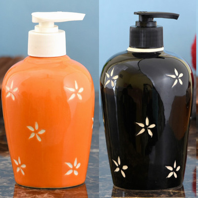 

Sforzi Ceramic soap dispenser combo 700 ml Lotion, Shampoo, Soap Dispenser(Multicolor)