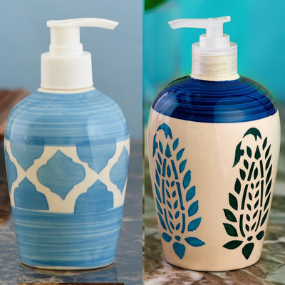 

Sforzi Ceramic soap dispenser combo 700 ml Lotion, Shampoo, Soap Dispenser(Multicolor)