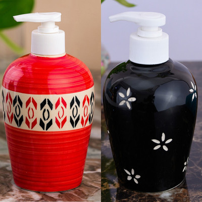 

Sforzi Ceramic soap dispenser combo 700 ml Lotion, Shampoo, Soap Dispenser(Multicolor)
